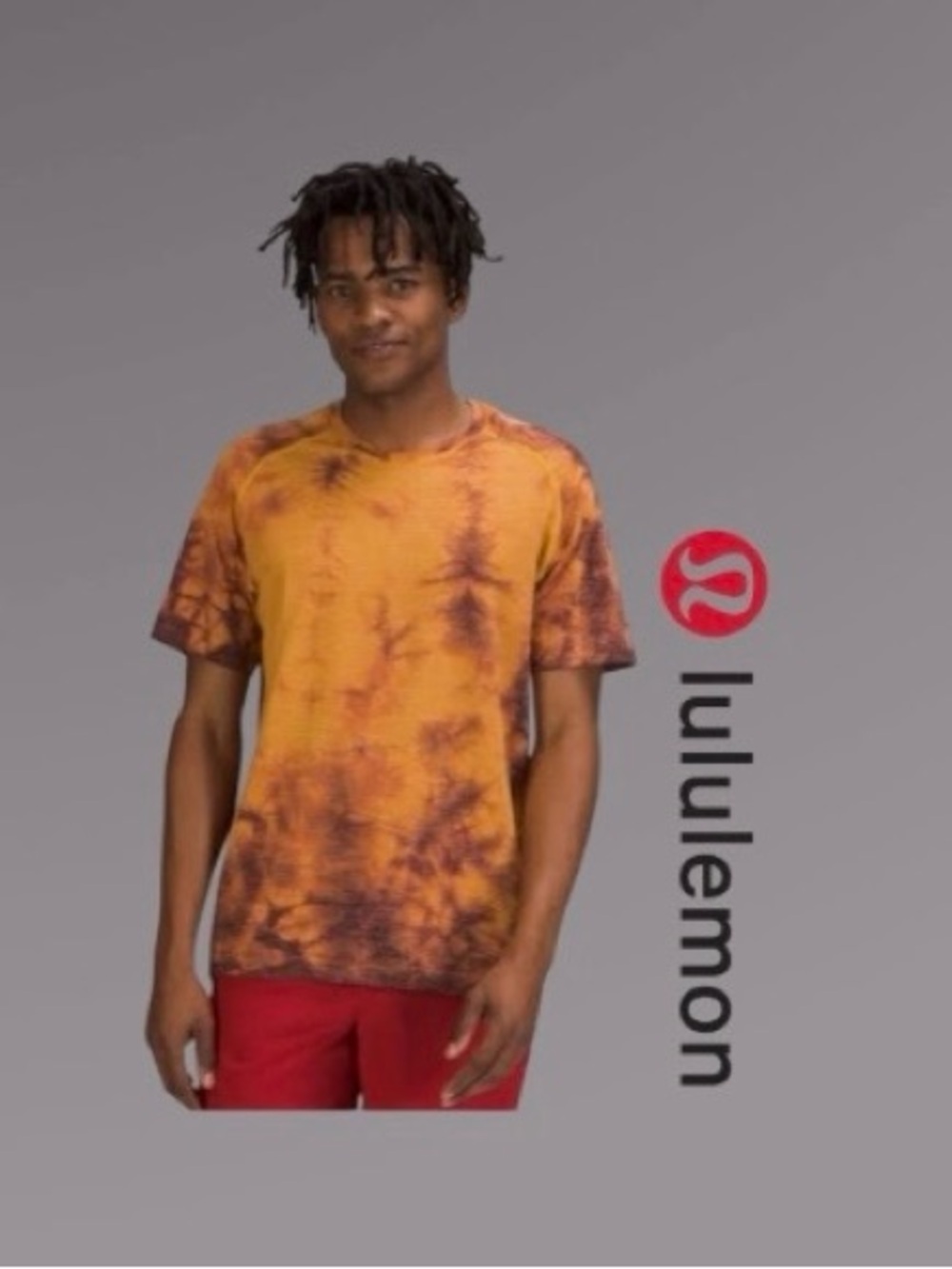 NWT Lululemon Metal Vent Tech T 2.0 Color: Yellow/ Rust /Orange Size L